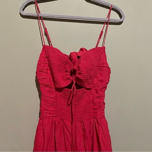 New! Free People day glow one piece keyhole tie back jumpsuit 28084 - Picture 6 of 9